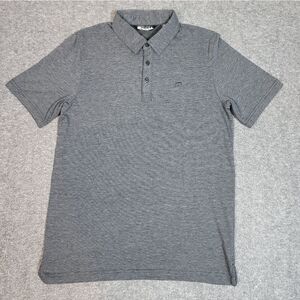 Travis Mathew Polo Shirt Mens M Gray Pima Cotton Blend Performance Golf Casual